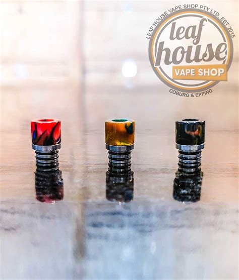 Drip Tip 510 Rainbow Mixed Resin Leaf House Vape Shop