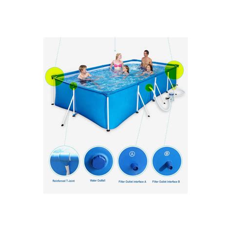 【楽天市場】あす楽 Bestway 56405 Rectangular Frame Pool ベストウェイ マイファースト フレイム ...