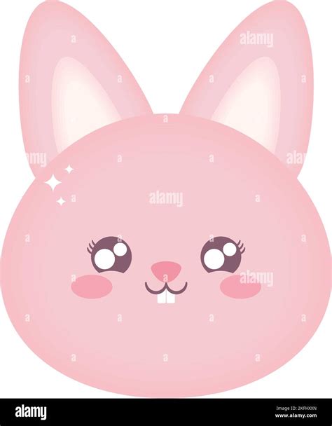 Pink Bunny Face Stock Vector Image Art Alamy