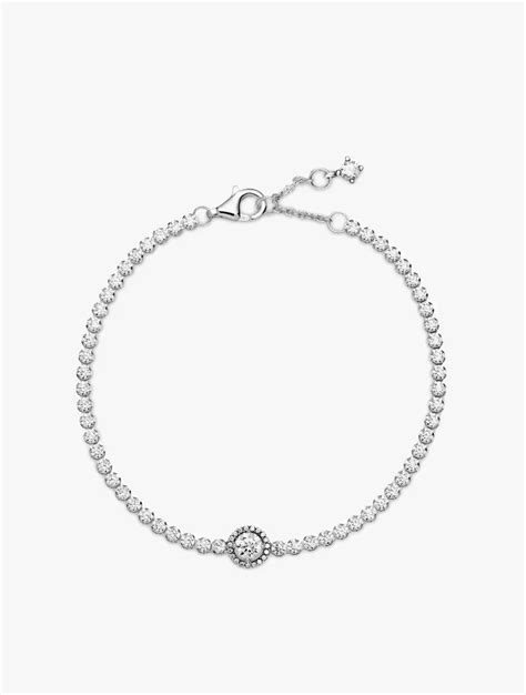 Jual Pandora Sparkling Halo Tennis Bracelet 18 Silver Original 2024