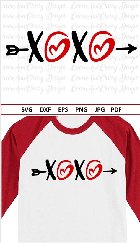 Xoxo Svg File Valentine Svg File For Silhouette Cricut Iron Etsy