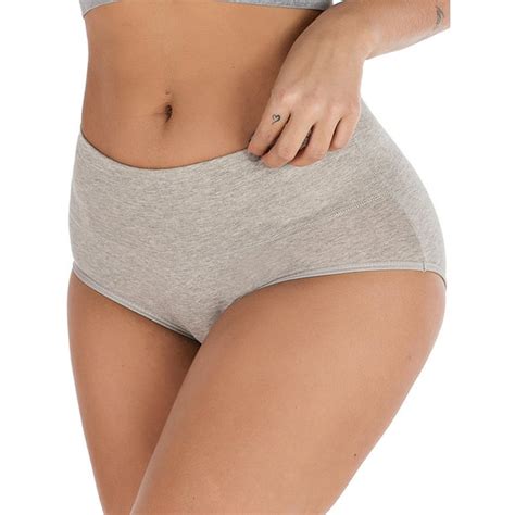 Sayfut 4 Pack For Womens Cotton Brief Panties High Waist Control