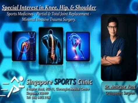 Singapore Sports And Orthopaedic Clinic Singapore Sme