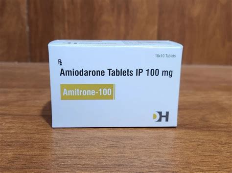 100 Mg Amiodarone Tablets Ip Prescription At Rs 640box In Vadodara