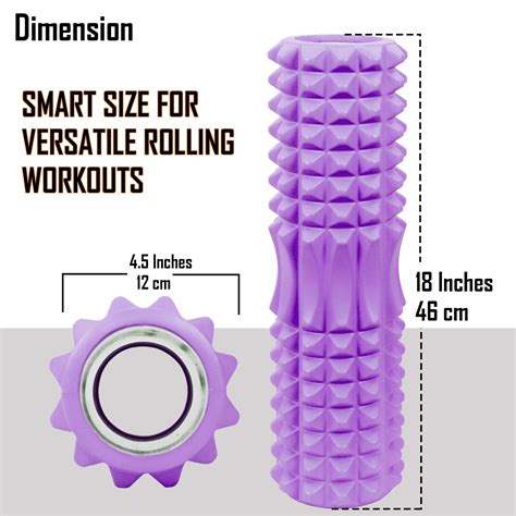 Fitsy Trigger Point Yoga Foam Roller For Deep Tissue Massage Exercise