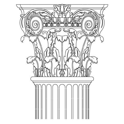 Corinthian Column Vector at Vectorified.com | Collection of Corinthian ...