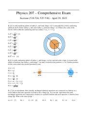 Physics 207 Exam Practice Questions And Solutions Course Hero