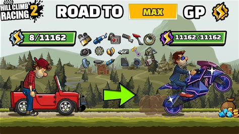 Road To Max Gp Maxing Out My All Vehicles Hill Climb Racing