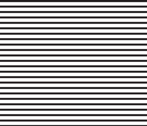 Black and White Stripes Horizontal Fabric | Spoonflower | Black ...