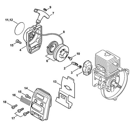 Stihl KM85 Rewind Starter Muffler Lawn Turfcare Machinery Parts