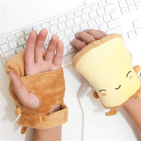 These Toast Shaped USB Heated Hand Warmers Still Let You Type