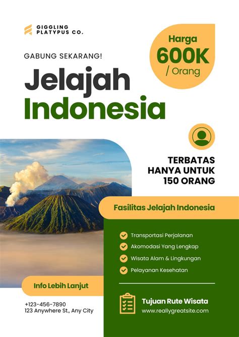 Halaman 2 Gratis Contoh Poster Wisata Online Keren Canva