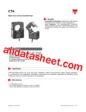 Cta Datasheet Pdf Carlo Gavazzi Holding Ag