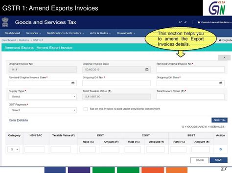 Gstr Gst Return Format