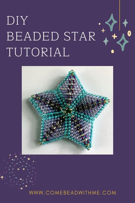 How To Bead A Star With Warped Squares Beaded Ornaments Diy Beaded