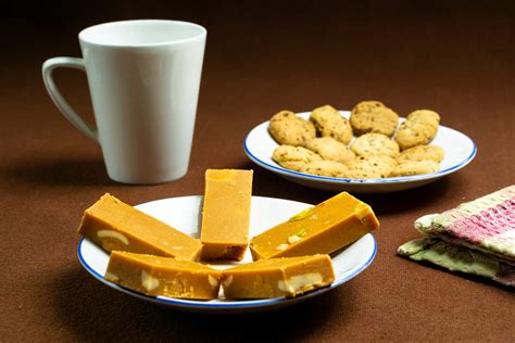 sweet barfi   white plate focused pixahive