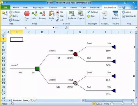 Interactive Decision Tree Excel Template