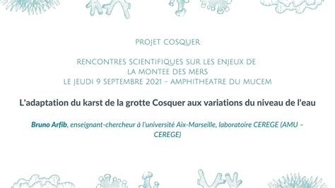 L Adaptation Du Karst De La Grotte Cosquer Aux Variations Du Niveau De