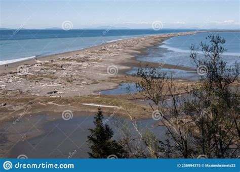 Landscape Shot Of Dungeness Spit Olympic Peninsula Usa Stock Image