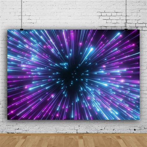 Leowefowa X Ft Let S Glow Neon Party Backdrop Vinyl Splendid Purple