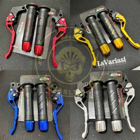 Jual Paket In Handgrip Garis Jalu Stang Cnc Handle Srelan Cnc