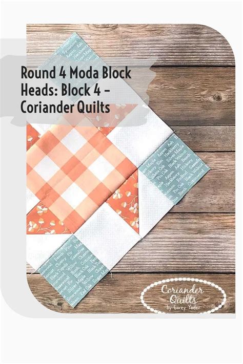 Round 4 Moda Block Heads Block 4 Coriander Quilts Quilts Quilt