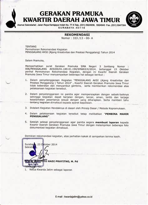 Contoh Surat Rekomendasi Untuk Lomba Delinewstv