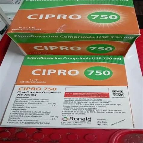 Mg Ciprofloxacin Comprimes Tablets At Rs Box Ciprofloxacin