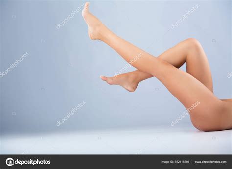 Her Legs Know No Limit Cropped Studio Shot Of A Naked Womans Legs