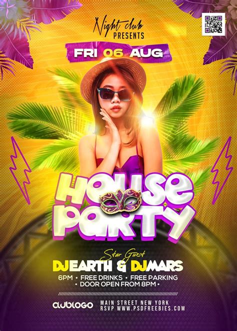 Grand House Party Flyer PSD Template PSDFreebies