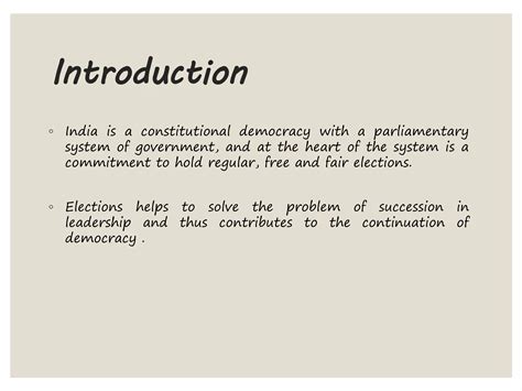 Election System Of India Ppt