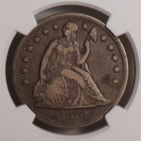 1870-CC Liberty Seated Dollar, VF25, NGC • Liberty Coin