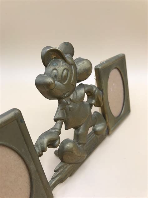 Vintage Brass Mickey Mouse Picture Frame Etsy