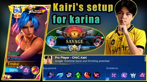 Kairi S Build And Emblem Set Is So Op Auto Savage Top Global Karina