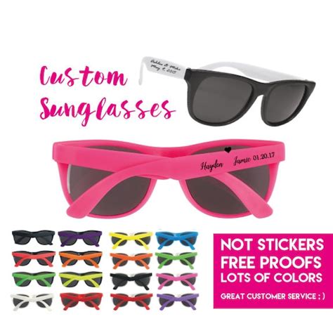 Items Similar To 175 Personalized Sunglasses Custom Printed Wedding Sunglasses Price Includes