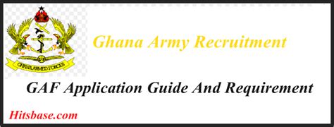 Ghana Army Recruitment 2021 Gaf Application Guide And Requirement