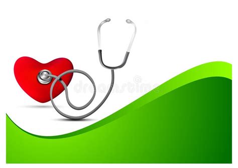 Heart Checkup With Stethoscope Stock Illustration Illustration Of