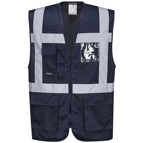 Portwest F476 Navy Hi Vis Executive Vest Safetec Direct