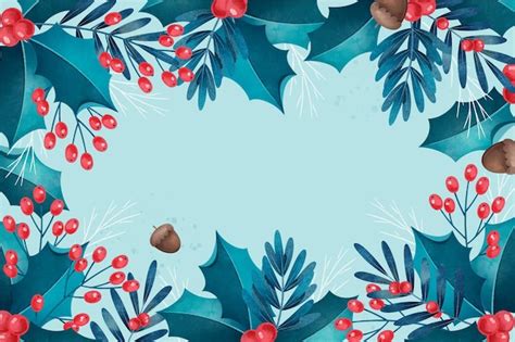 Premium Vector | Watercolor christmas background