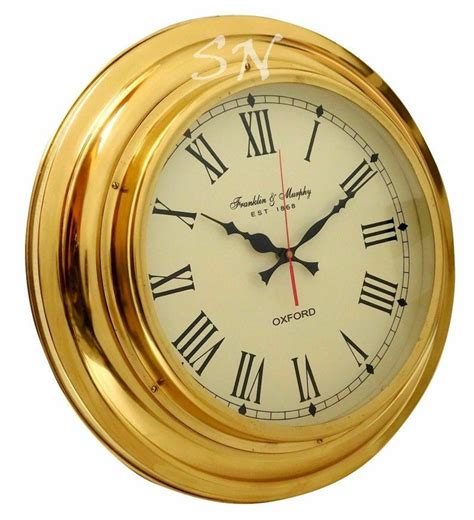 17 Nautical Brass Wall Clock Made For Franklin And Murphy Etsy