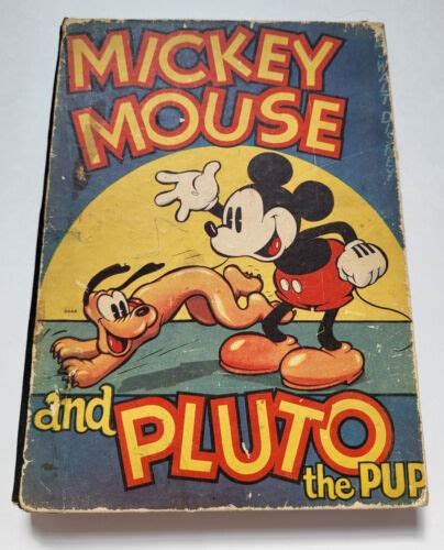 Vtg Walt Disney Mickey Mouse And Pluto The Pup Whitman Publ Vg