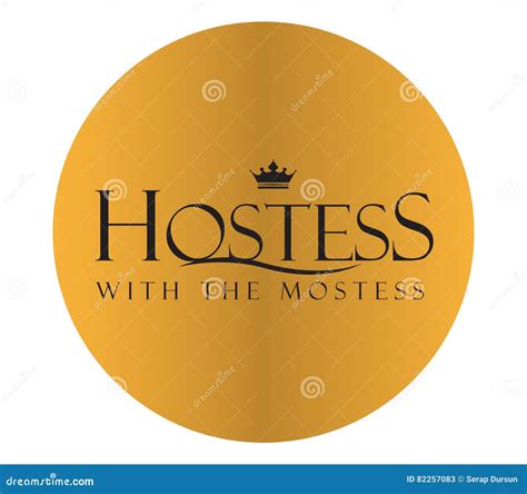 Hostess With The Mostess Logo Design Stock Illustration Illustration