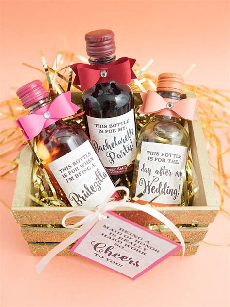 The Most Adorable Diy Mini Wine Bottle Bridesmaid T Ever