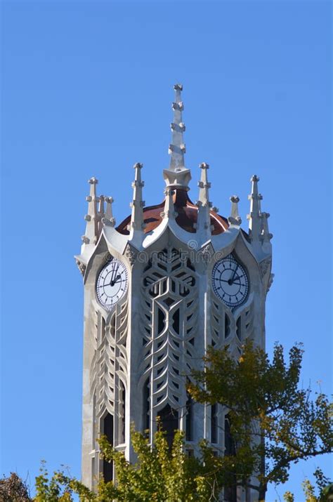 The Clock Tower Building Of Auckland University Stock Photo Image Of