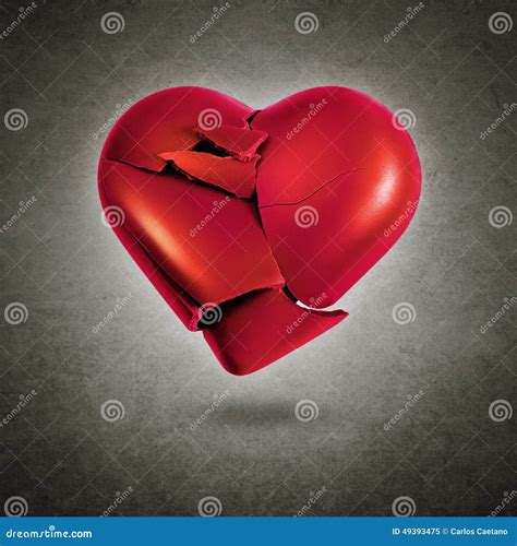 Shattered Heart Stock Image Image Of Love Emotion Attack 49393475