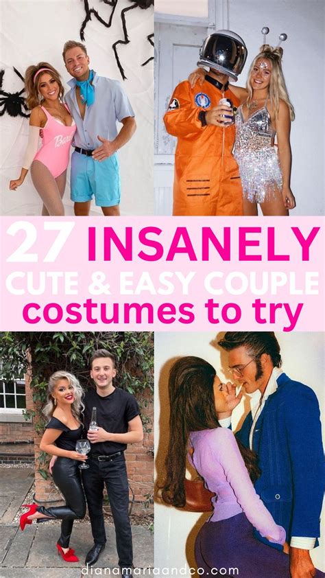 27 Insanely Cute And Easy Couple Costumes For Halloween In 2023 Cute