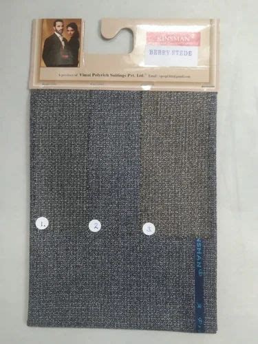 Kinsman Berry Stede Grey Polyester Suiting Fabric At Rs 141 25 Meter