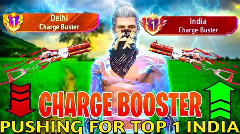 Pushing Top In Charge Booster Free Fire Solo Rank Pushing With