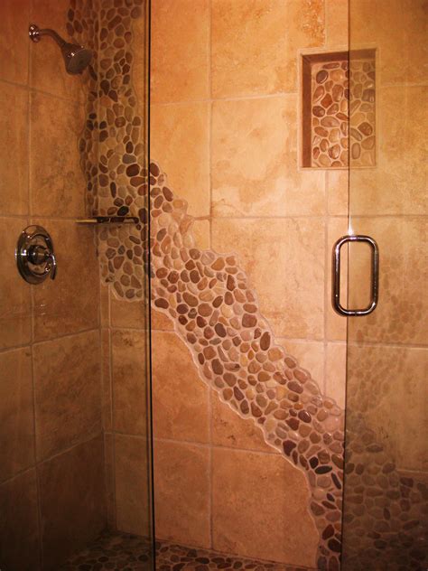 River Rock Bathroom Ideas Our Stone River In The Shower House