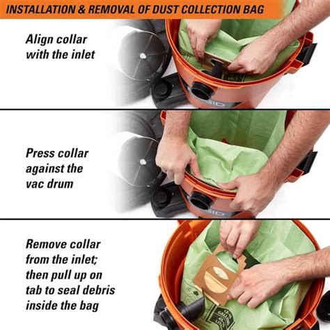 RIDGID High-Efficiency Wet/Dry Vac Dry Pick-up Only Dust, 46% OFF